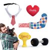 Nocciola 5 PCS Dog Toys Birthday Present for Dad, Fun Squeaky Dog Toy for Small Medium Breed, Puppy Puzzle Dog Toy to Keep Them Busy