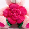 BEJOY Teddy Bear Stuffed Animals Plush Bear Holding Rose Soft Plush Toy Valentine's Day, 16 Inch, Pink