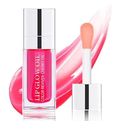 BKPPLZP Lip Glow Oil,Hydrating Plumping Lip Tint Lip Balm Moisturizing Non-sticky Lip Gloss Tinted,Nourishing Long Lasting Glass Lip Glow Lip Oil Tinted for Lip Care(#015)