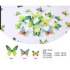 36PCS Butterfly Wall Decals - 3D Butterflies Wall Stickers Removable Mural Decor Wall Stickers Decals Wall Decor Home Decor Kids Room Bedroom Decor Living Room Decor-Green