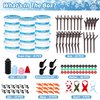 12 Pack Snowman Kit Bulk, Christmas Crafts DIY Snowman Kit, Build a Snowman Winter Christmas Activities Set Indoor, Creative Air Dry Modeling Clay Crafts Kit for Family School Party Favor Supplies