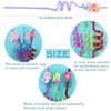24Pcs Mermaid Party Favors Straws Reusable Plastic Mermaid Drinking Straws for Mermaid Theme Birthday Party Supplies