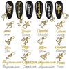 DANNEASY 36pcs Zodiac Nail Charms Dangle Nail Letter Charms Nail Rhinestones Alloy Nail Jewels 3D Nail Art Charms Virgo Leo Aries Taurus Gemini Capricorn Nail Decoration Jewelry for Acrylic Nails