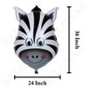 BALONAR 5pcs 32 Inch Tiger Lion Zebra Monkey Graffe Foil Balloons Animal Balloons for Child Birthday Party Supplies Cute Baby Shower Decorations