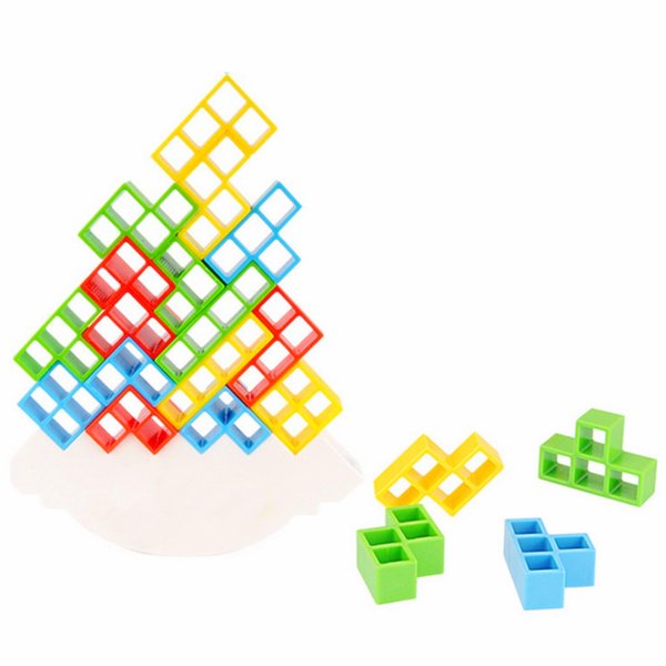 CuberSpeed Balance Game Tower 48 Game Balancing Stacking Tower Blocks Game for Kids & Adults Team Building Blocks Toy (Tower48pcs)