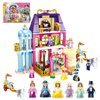 Sluban 6-12 Girl Friends Fashion Shop Building Sets, Princess Shopping Mall Store House Kits with a Horse Car, 7 Doll Minifigures, Compatible with Lego, Birthday Thanksgiving Girls 6-12 Gifts