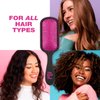 The Knot Dr. hair brush by Conair - Detangling hair brush - Removes Knots and Tangles in wet or dry hair- Black Neon w/Travel Case - Pink