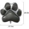 BIEUFBJI 4 Pcs Dog Paw Balloons Grey Dog Print Foil Balloons Pets Dog Party Themed Baby Shower Pets Birthday Kids Party Dog Paw Balloons Props Decorations Supplies