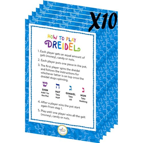The Dreidel Company Hanukkah Blue and White Plastic Pastel Colored Dreidel, for Children, Boys and Girls, Party Favors (100-Pack)