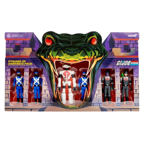 Super7 G.I. Joe Pyramid of Darkness Pack with Snake Eyes, Shipwreck, Snakelings, and Cobra Security Robot - (6-Pack) 3.75" GI Joe Action Figures with Accessories Collectibles and Retro Toys