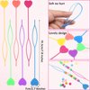 6 Pcs Hair Beader Tool Beaders for Braids 1000 Pcs Mini Rubber Bands Quick Beader Automatic Hair Beader Hair Braiding Tool Ponytail(Delicate Colors)