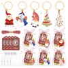 30Pcs Christmas Keychain Bulk Christmas Party Favors Christmas Keychain Santa Claus Keychain Christmas Winter Party Supplies Christmas Gifts Keychains for Students Christmas Classroom Favors
