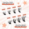 Self Adhesive Lash Clusters Kit 160 Pcs Flu-ffy 10-16mm DIY Eyelash Extensions Kit, No Glue Lashes Press On Lashes, Pre Bonded Lash Clusters with Eyelash Brushes and Lash Tweezers(No Glue 40D+50D)