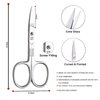 ZIZZLON Eyebrow Scissors for Women - Facial Hair Small Grooming Scissors for Men and Women – Professional Stainless Steel Scissors for Eyebrows, Nose Hair, Mustache, Beard, Eyelash, Dry Skin
