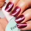 Firedeep Blood Red Ruby Red Magnetic Cat Eye Gel Nail Polish 16ml Wine Red Holographic Glitter Jelly Gel Polish UV/LED Gel Polish with Magnetic Stick
