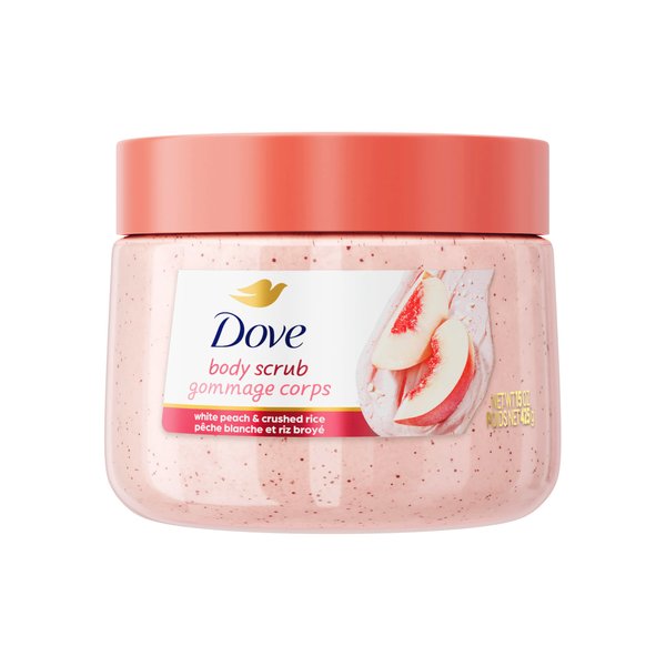 Dove Body Scrub Peach 15 Oz