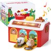 Interactive Pop up Toy with Music & Light, Montessori Cause and Effect Toys for 1 Year Old Boy Girl Toddler, Infant Early Learning Toys with Piano, Gifts for Boys Girls Baby Toy 6-9-12-18 Months