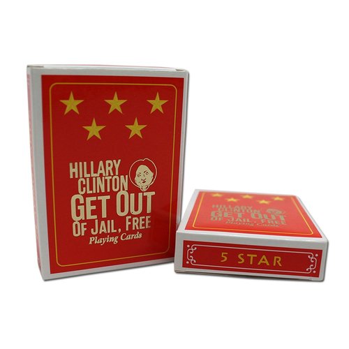 Gears Out Hillary Clinton Playing Cards – Hillary Clinton Get Out of Jail Free Cards - Five Star Plastic Coated Playing Cards – Hillary Clinton gag gifts – Funny Political Gag Gifts