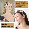 LOTUS78 Headbands for Women 6 Pack, Fashionable Sports Hairbands, Elastic Wide Headbands, Non-Slip Workout Yoga Sports Headbands for Women, (Safari)