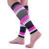 Doc Miller Calf Compression Sleeve Men and Women 20-30 mmHg, Shin Splint Compression Sleeve for Varicose Veins and Maternity 1 Pair ( Black Pink Gray White, Medium)