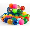 OBTANIM 100 Pieces Colorful Bouncy Balls Bulk Mixed Pattern High Bouncing Balls for Kids Party Favors, Prizes, Birthdays Gift (27 mm)