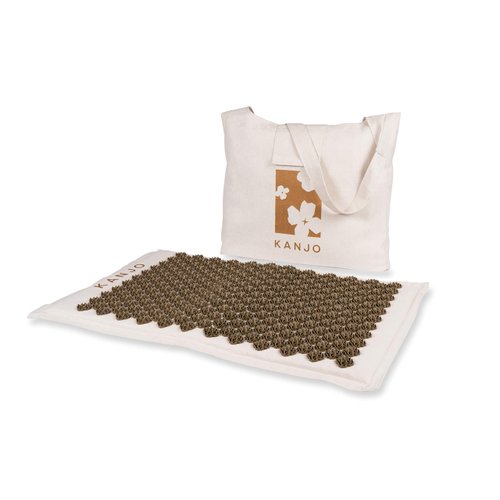 FSA HSA Eligible Kanjo Coconut Acupressure Mat with Carry Bag | Eco Friendly Coconut Fiber Core | Neck, Back & Shoulder Pain Relief | Promotes Stress Relief, Relaxation and Headache Relief