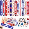 48 Baseball 24PCS Baseball Temporary Tattoos Sticker 24PCS Slap Bracelets Perfect for Themed Birthday Party Favors Baby Showers or Classroom Rewards Ideal Decor and Gifts for Girls and Boys