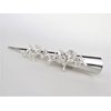 Generic Silver tone metal flowers and leaves design alligator hair claw clip clamp (Length: 5), 1 Count (Pack of 1)
