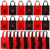 Ferraycle 24 Pack Spider Themed Gift Bags Spider Party Favors Non Woven Reusable Goody Treat Bags with Handles Spider Themed Birthday Party Supplies for Kids Boys, 6 Styles (Spooky Style)