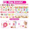 48 Donut 24PCS Donut Temporary Tattoos Sticker 24PCS Slap Bracelets Perfect for Themed Birthday Party Favors Baby Showers or Classroom Rewards Ideal Decor and Gifts for Girls and Boys