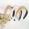 Lvyeer 3 pack Straw Headbands Fashion Rattan Wide Head Band Boho Headband Summer Bohemian Woven Hair Head Bands Hair Band for Woman Girl Hair Accessories