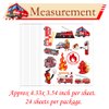 ATSMOICY 360 Fire Truck Party Temporary Tattoos stickers Firefighter Party Fireman Birthday Baby Party Favors Decorations Tattoo