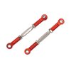 2PCS Treehobby RC Front Rear Metal Adjustable Steering Linkage Servo Link 80-100mm Pull Rod Compatible with traxxas Slash 4x4 5807 Stampede HQ727 1/10 RC Car Upgraded Parts,Red