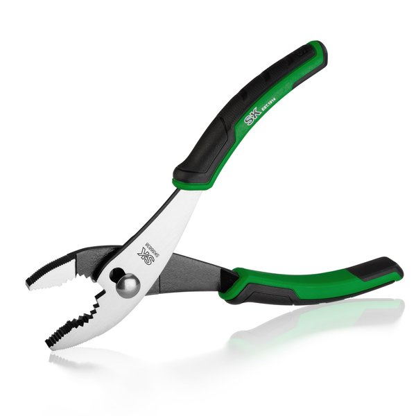 SK 8-Inch Slip Joint Pliers, Premium CR-V Construction, Ergonomic Non-slip Handle for Comfortable Grip