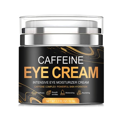 Grospe Caffeine Eye Cream for Men Anti Aging, Reduces Dark Circles, Bags, Puffiness Under Eye Cream Face Tightening Eye Lift For All Skin Types 1.7oz
