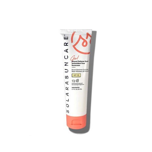 Solara Suncare - Go! Mineral Defense SPORT Face Sunscreen, SPF 50 | EWG Verified, Vegan, Cruelty Free, Reef friendly | Unscented, Sensitive Skin Safe, Water Resistant, Shea Butter (1.7 fl oz | 50 ml)