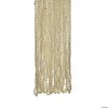 Fun Express Gold Metallic Bead Necklaces - Bulk Set of 48 - Mardi Gras and Party Supplies