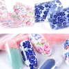 Flower Nail Art Stickers Spring Summer Nail Foil Transfer Decal Nail Art Decoration Floral Nail Design for Women Girls Manicure Decor 10 Sheets