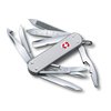 Victorinox Mini Champ Alox Swiss Army Knife, Compact 15 Function Swiss Made Pocket Knife with Orange Peeler, Cuticle Pusher and Blade – Silver