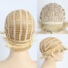 SYXLCYGG Short Blonde Wig Old Lady Wigs Short Wig Ladies Wavy Synthetic Older Womens Hair Wigs Fluffy 2.7 OZ Free Wig Cap