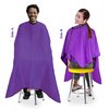Allegro Combs Hair Cutting Cape Haircut Barber Apron Hair Stylist For Men Hair Cape Kids Cutting Adjustable Water Resistant One-Size-Fits-All 46 X 60 In. 1 Pc. (Purple)
