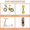 Skylety 31 Pieces Mini Finger Toys Set for Boy Girl Includes 6 Finger Skateboards, 4 Finger Bikes, 2 Mini Scooters 4 Swing Board 8 Matched Wheels 7 Tool Accessories Educational Toy Party Favor (Cool)