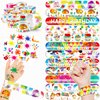 48PCS Art Party Favors 24PCS Tattoos 24PCS Slap Bracelets Wristbands Themed Birthdays Party Supplies Decorations Decor Artistry Painting Creativity Pattern Girls Boys Gifts Classroom Prize Reward