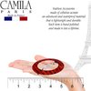 Camila Paris CP2513 French Hair Barrette Clip for Girls, Round Handmade, Victory Red, Strong Hold Grip Hair Clips for Women, No Slip and Durable Styling Girls Hair Accessories, Made in France
