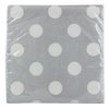 Amscan Disposable, Dots Beverage Napkins, SIlver, One Size 16ct Party Supplies, 16 pieces