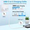 USB C to USB C Fast Charger Cord 60W 3Pack 3FT+6FT+10FT for Motorola Moto G 2024,G Stylus 5G 2024 2023 2022,G Power 2024,G Play,Edge Edge+,Razr One 5G Ace,Car Charging Cable Android Charger Power Cord