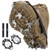 Crampons 19 Spikes with Stainless Steel Chain Ice Snow Grips Traction Cleats System Safe Protect for Walking, Jogging, Climbing, or Hiking on Snow and Ice (Fit M/L/XL Shoes/Boots)