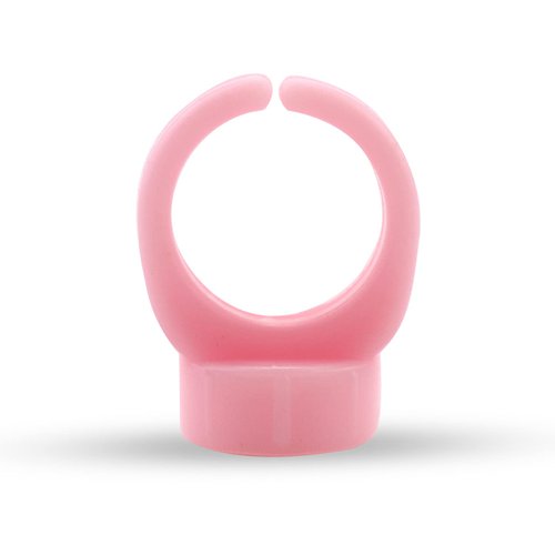 100pcs Soft Silicone Tattoo Ink Rings Pigment Caps Semi-Permanent Microblading Ink Cup Holders Microblading Tattoo Supplies (Pink)