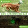 QDAN Glow in The Dark Dog Toys Soccer Ball with Straps, Outdoor Interactive Dog Toys Puppy Birthday Gifts, Dog Tug Water Toy, Light Up Dog Balls for Small & Medium Dogs（8 Inch）