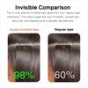 SUYYA Invisible Tape in Hair Extensions Human Hair Darkest Brown Seamless Injected Hand-Tied Pro Quality Virgin Human Hair 20PCS 40G/Pack Straight Tape Ins(16 inch #2 Darkest Brown)
